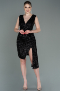 Midi Black Scaly Invitation Dress ABK1747