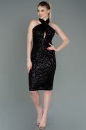 Midi Black Scaly Invitation Dress ABK1722