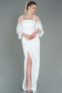 Long White Evening Dress ABU3105