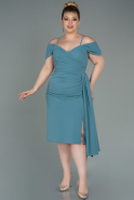 Midi Turquoise Plus Size Evening Dress ABK1751