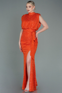 Orange Long Scaly Evening Dress ABU2752