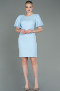 Short Light Blue Invitation Dress ABK1758