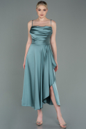 Turquoise Midi Satin Invitation Dress ABK1586