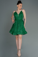 Short Green Scaly Invitation Dress ABK1759