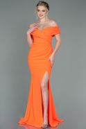 Long Orange Evening Dress ABU3156