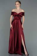 Long Burgundy Prom Gown ABU3157