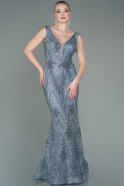 Long Anthracite Mermaid Prom Dress ABU3178