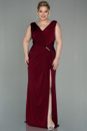 Long Burgundy Plus Size Evening Dress ABU3426