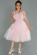 Short Powder Color Girl Dress ABK1767