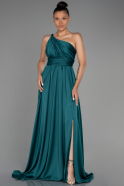 Long Emerald Green Chiffon Prom Gown ABU3204