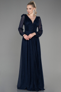 Long Navy Blue Evening Dress ABU3217