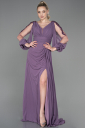 Long Lavender Chiffon Evening Dress ABU3220
