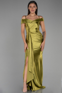 Long Pistachio Green Prom Gown ABU3240