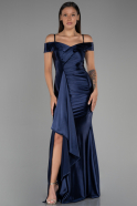 Long Navy Blue Prom Gown ABU3240