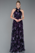 Long Purple Invitation Dress ABU674