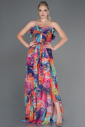 Very Colorful Long Prom Gown ABU3086