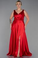 Long Red Plus Size Evening Dress ABU3200