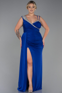 Long Sax Blue Oversized Evening Dress ABU3148