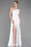 White Long Evening Dress ABU2964