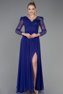 Long Purple Chiffon Evening Dress ABU3262