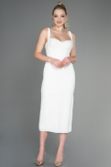 Midi White Night Dress ABK1819