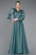 Turquoise Long Evening Dress ABU1951