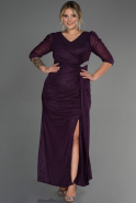 Long Purple Plus Size Evening Dress ABU3279