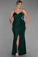 Long Emerald Green Plus Size Evening Dress ABU3271