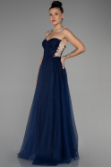 Long Navy Blue Evening Dress ABU3311