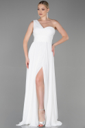 Long White Chiffon Evening Dress ABU3309
