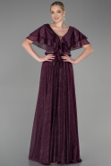 Long Plum Evening Dress ABU3313