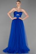 Long Sax Blue Prom Gown ABU3306