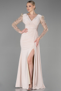 Long Beige Evening Dress ABU3321