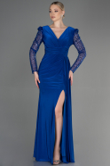 Long Sax Blue Evening Dress ABU3321