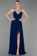 Navy Blue Long Prom Gown ABU1305