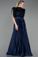 Long Navy Blue Evening Dress ABU3326