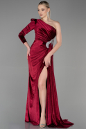 Long Burgundy Velvet Evening Dress ABU2655