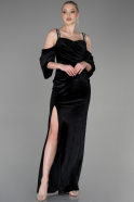 Long Black Velvet Evening Dress ABU3335