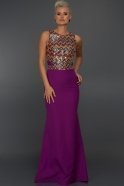 Long Purple-Orange Evening Dress ABU009
