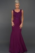 Long Violet Evening Dress C7213