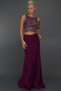 Long Violet Evening Dress ABU213