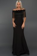 Long Black Evening Dress ABU010