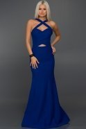 Long Sax Blue Evening Dress C7267