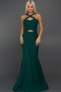 Long Emerald Green Evening Dress C7267