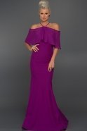Long Purple Evening Dress ABU091