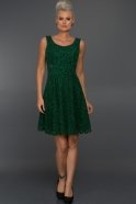 Short Emerald Green Evening Dress ABK251