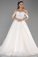 Long White Wedding Dress ABG031