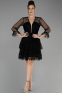 Short Black Invitation Dress ABK1866