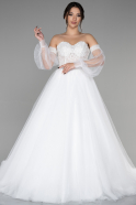 Long White Wedding Dress ABU3356