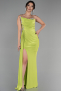 Pistachio Green Long Evening Dress ABU3342
